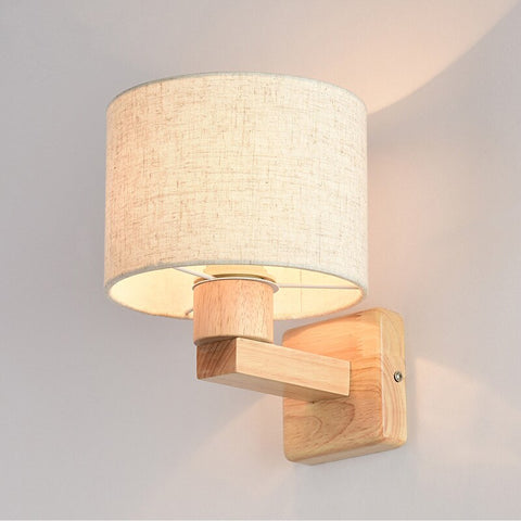 LukLoy Simple Wooden Wall Lamp